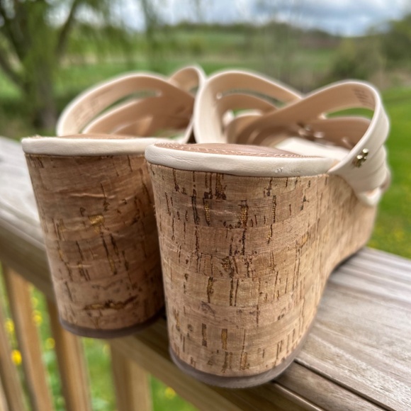 🍂Sam & Libby Cork Wedge Sandal Slip On Shoes - Picture 12 of 13